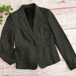 STILE BENETTON Tweed Career Blazer Pinstriped BLK